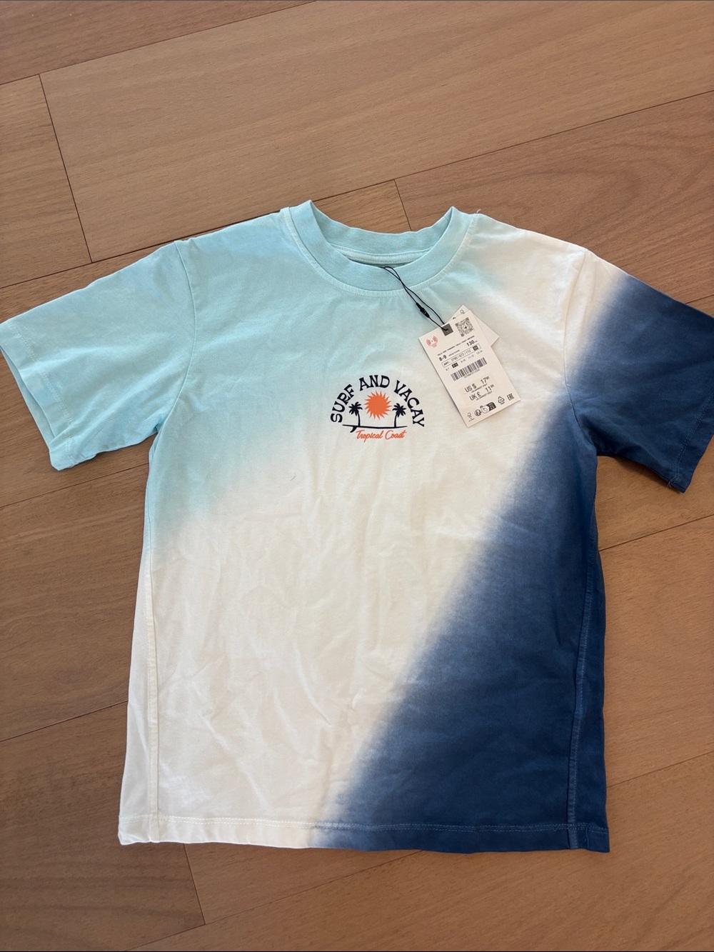 Zara Kids Ombre Tee - Light Blue Navy White